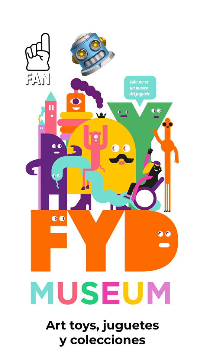 FYD Museum, museo de art toys, juguetes y colecciones, abre en Murcia el próximo 21/09.
Horario:
J 17:00 - 20:30.
V 17:00 - 20:30
S 10:00 - 13:30 y 17:00 -20:30 
D10:00 - 13:30
El precio entrada 4€ adulto y 3€ - de 12 años. Si venís 5 personas, se regala 1 entrada (de - valor)