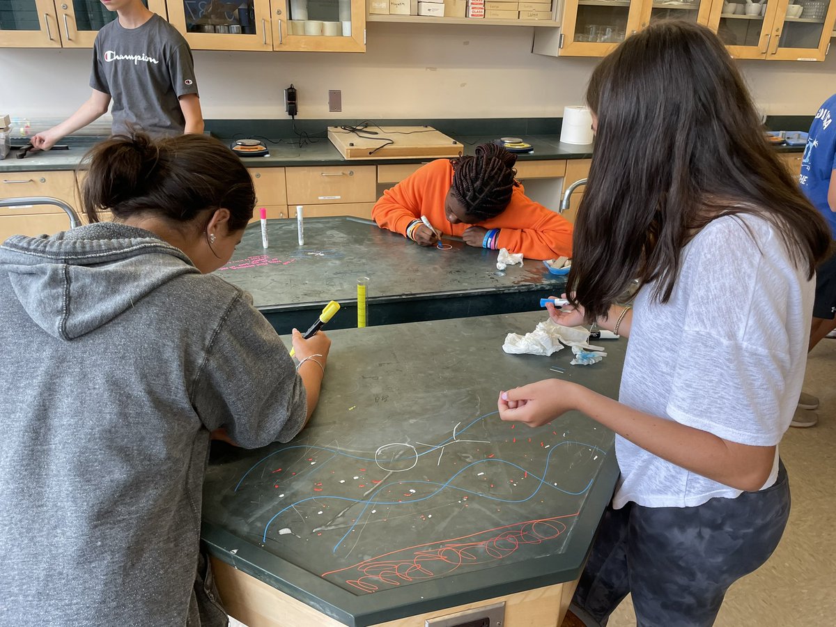 MsSchillingGC's tweet photo. Used chalk markers to create initial models of our lab phenomenon in earth science today! #deadseainvestigation https://t.co/XLJNQ5ZyB8