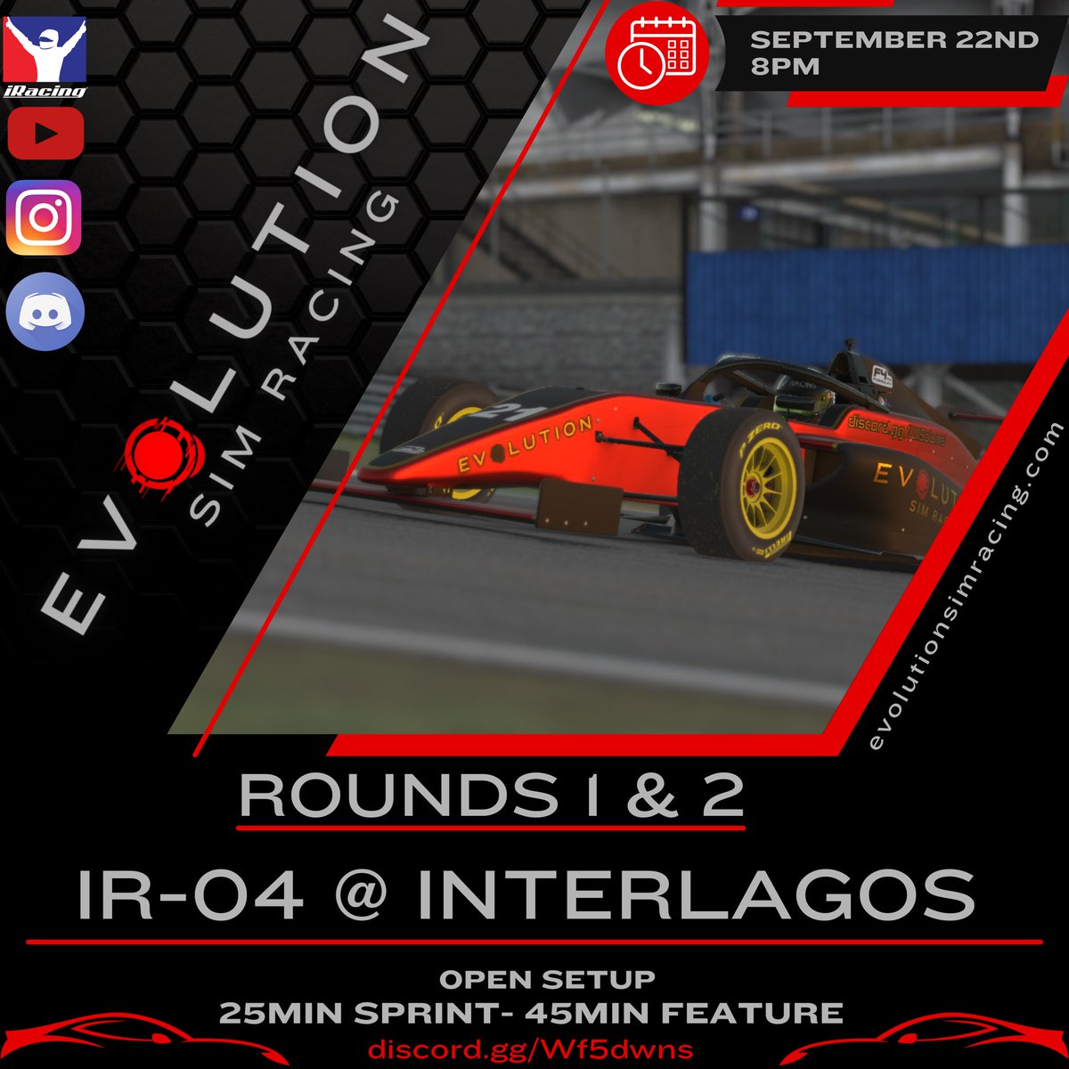 New season. New Colours. New Pro/am categories. Evolution sim racing is back. Come join the action in Brazil. 
#iracing #simracing #simracingleague