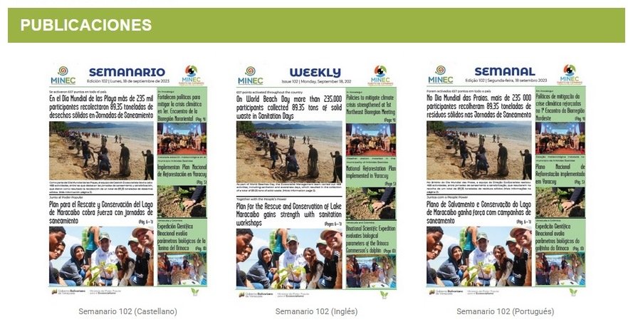 MinecOficial's tweet photo. #MinecInforma🗣️|| Ya están disponibles las informaciones más destacadas en el Semanario Minec #102.
Descárguelo en:
Castellano: https://t.co/vOTu6lYTI3
Inglés: https://t.co/8QNfdvp7WI
Portugués: https://t.co/drnDISJE8C
#ConMaduroMásUnidad https://t.co/HTEnnLZJQV