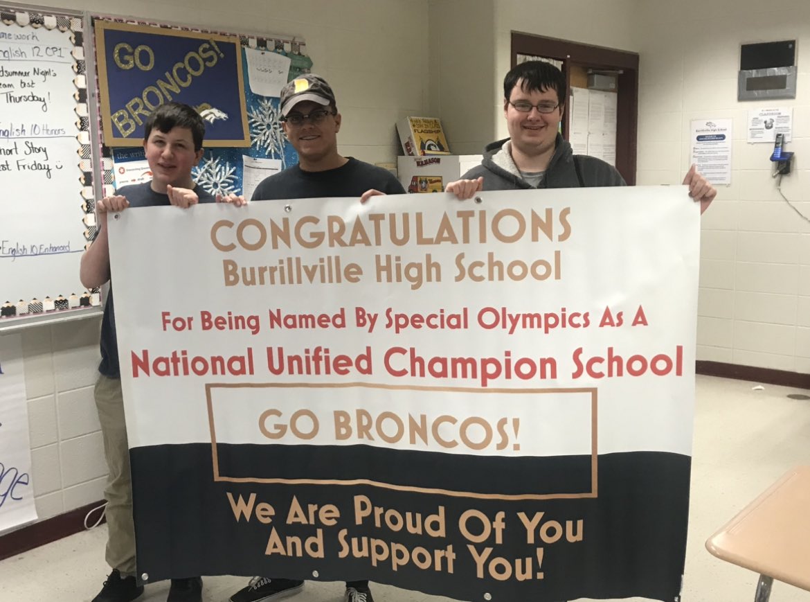 UnifiedBroncos's tweet photo. @BHSBroncos be proud!  We have been officially recognized and honored and named a Unified Banner School again!  Big celebrations will be coming! @SORhodeIsland @BSDBroncos https://t.co/PvdVkBpE8r