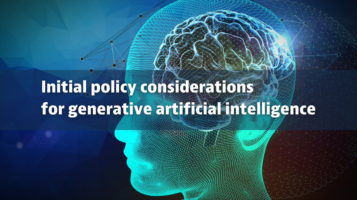 OECD's tweet photo. 🚨 A new OECD working paper on generative AI provides governments with initial policy considerations to help manage the potential benefits and risks.

➡️ https://t.co/xEtoIqVOIG

#genAI #oecdai #trustworthyai #aipolicy #oecdai

@OECDinnovation https://t.co/KGY8GdX1MQ