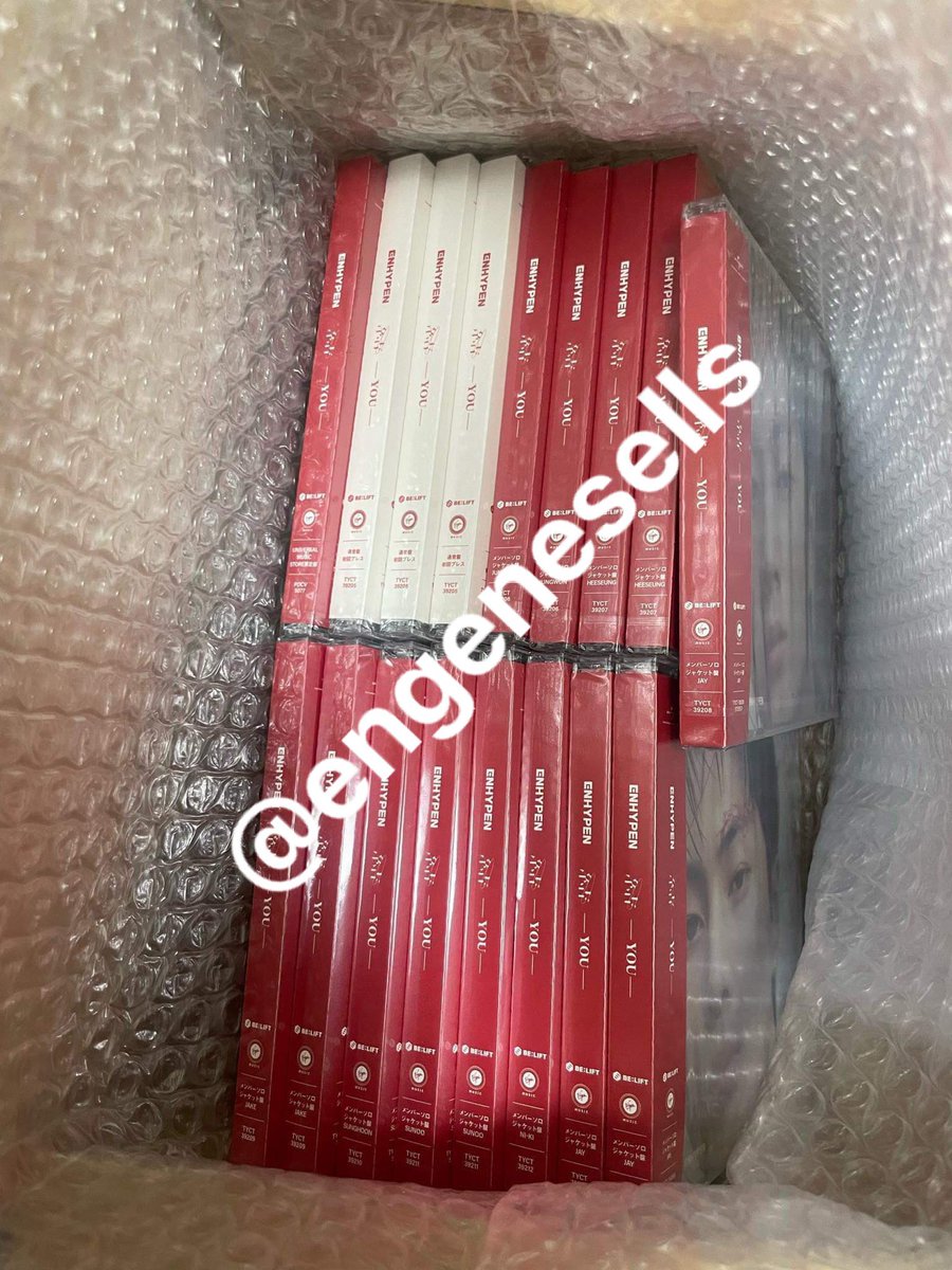 EngeneSells's tweet photo. #engenesells_updates
enhypen you japan album sealed
- solo jacket
- weverse version
- standard ver
- limited a & lim b
- ums version https://t.co/l1O2n48ORw