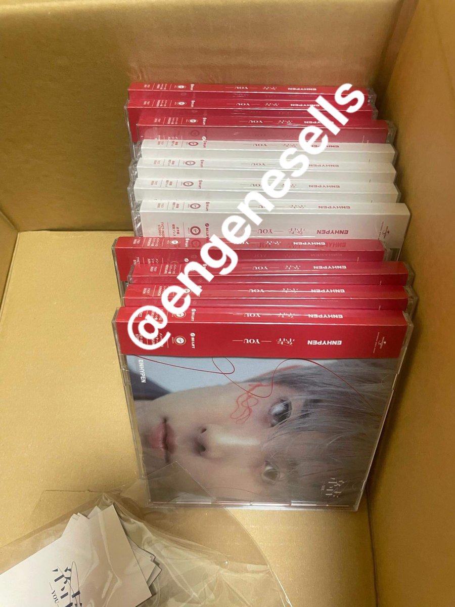 EngeneSells's tweet photo. #engenesells_updates
enhypen you japan album sealed
- solo jacket
- weverse version
- standard ver
- limited a & lim b
- ums version https://t.co/l1O2n48ORw