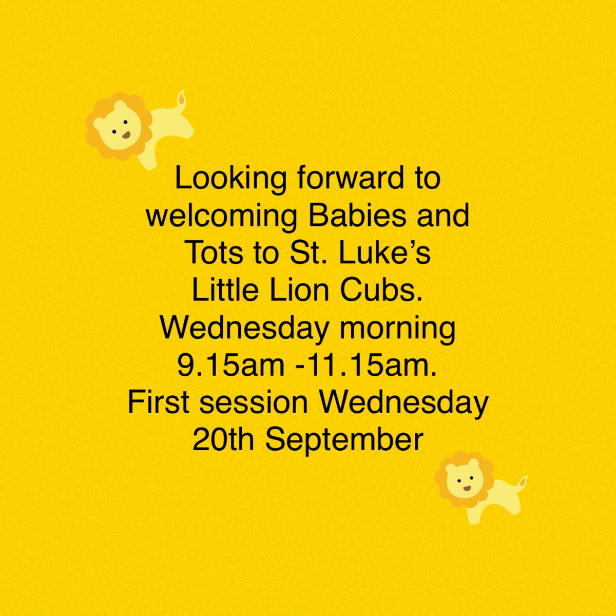 St.Luke’s Little Lion Cubs!