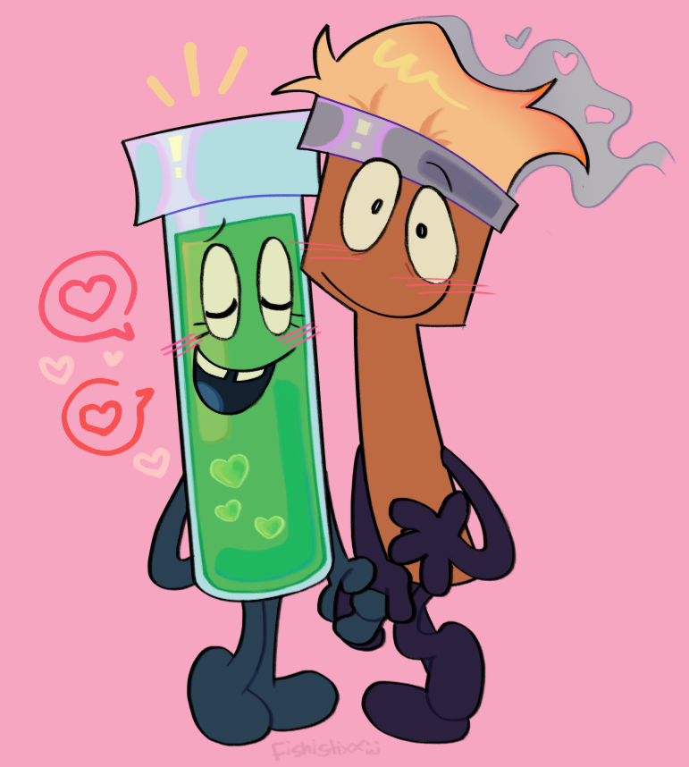fishiistixx's tweet photo. rushed drawing of me and my girl dont be jealous #inanimateinsanity #inanimateinsanityfanart #inanimateinsanityfanart #paintbrush #testube #painttube #testbrush https://t.co/pJKarujPKV