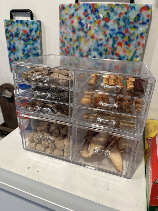 got a dog treat organizer and it&rsquo;s scratching a part of my brain i didn&rsquo;t even know was itching https://t