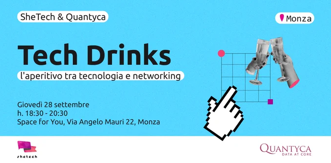 È arrivato il momento! Stasera, tra le 18:30 e le 20:30, i nostri Marta Brunetti, Andrea Fresco e Luca Pirovano condivideranno con @SheTech la loro esperienza!
PPresso Space For You - Via A. Mauri 22, Monza, vi  aspettiamo live: Qui diretta linkedin.com/company/shetec…