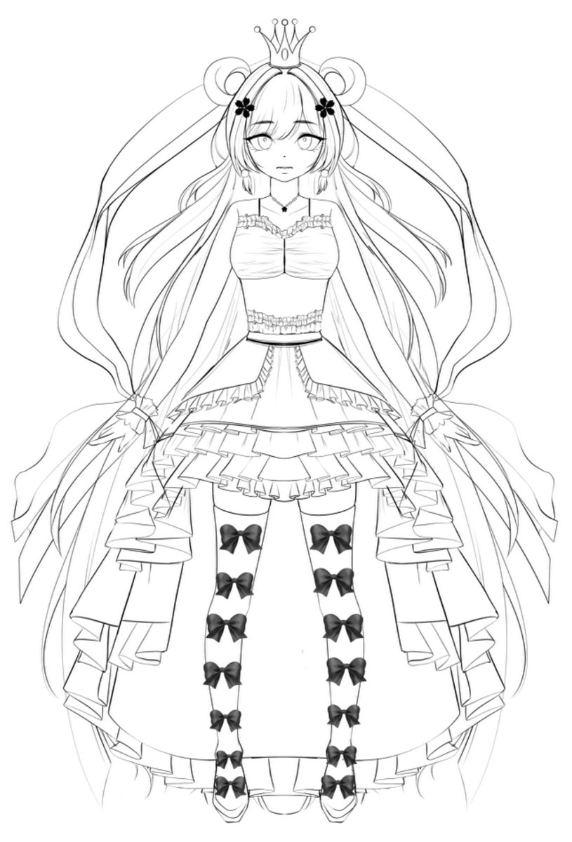 EmmaVtuber_'s tweet photo. Excited to share the line art that I created for my client @msmilkurururi 
#Genshin #Vtuber #VtuberDebut #commissionopen #smallstreamers #VtuberUprisings  #vtubermodel #characterdesign https://t.co/0D9eiQlqyQ