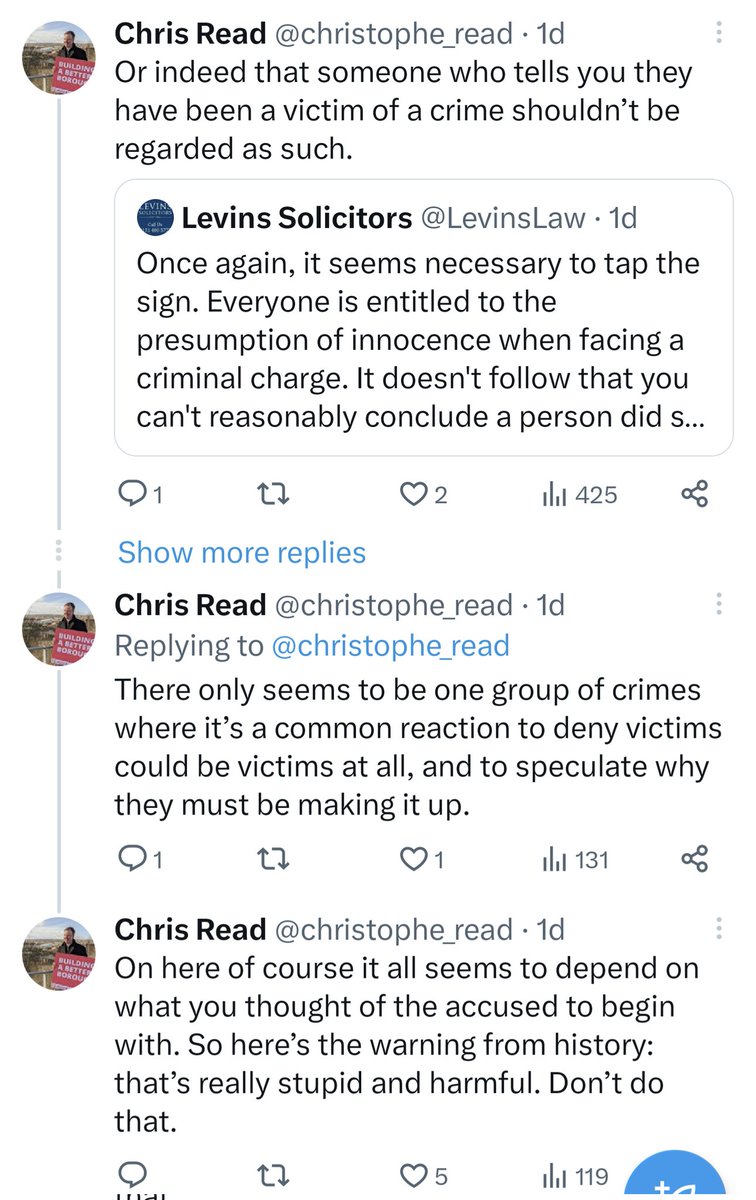 SaveRotherham's tweet photo. Curious to know what the victims of Rotherham's grooming gangs like @snatched1400 make of Chris Read's latest gaslighting? 

For once I certainly agree with Read, but my god, when over the last seven years has he ever governed Rotherham  by these words! https://t.co/W7oBJSxbmn