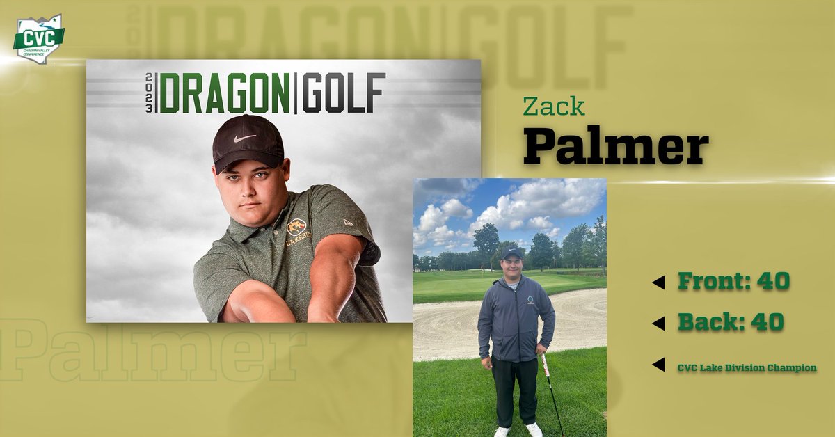 Congrats to Zack Palmer, CVC Boys Golf Lake Division Champion