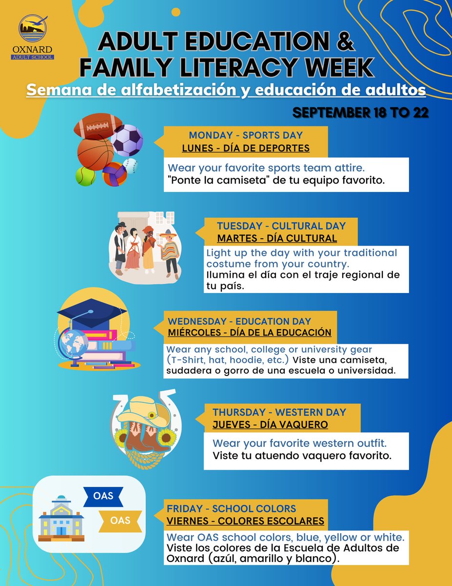 National Adult Education and Family Literacy Week. #AEFLWeek  <a href="/COABEHQ/">COABE</a>