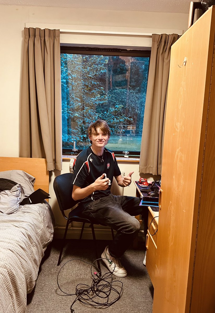 IanExw's tweet photo. Pretty sure it was only just a couple of years ago I headed north for 3 years of uni, beers and mayhem, but somehow it’s already the boy’s turn! Go for it @Rexwrth https://t.co/ElFivnuFY4