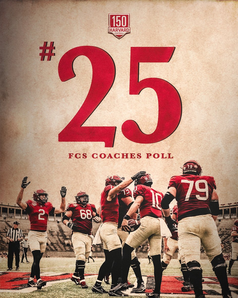 📈 Checking in at No. 25 in the FCS Coaches Poll after our opener!

📰 bit.ly/46fw34r

#GoCrimson #OneCrimson
