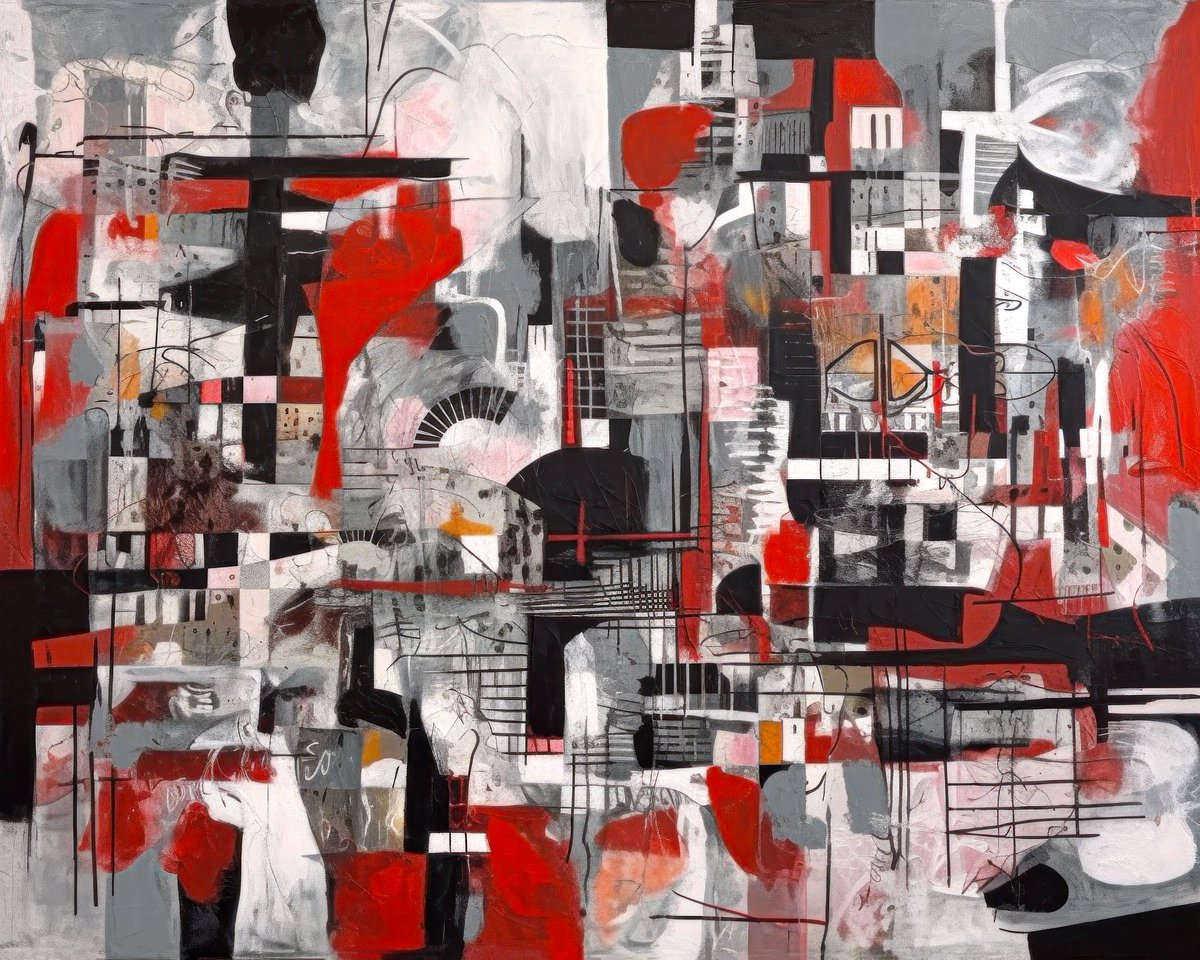 ⚪️Red, Black and White Abstraction by <a href="/a1111ac011d0/">Anna Condo</a> x Abstract Beyond Boundaries 🌐 on <a href="/foundation/">Foundation 🌐</a> 🔴