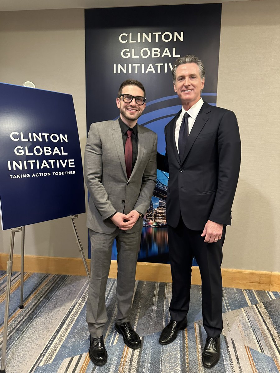 Starting one of New York’s craziest weeks: #ClimateWeek and @UN General Assembly at the @ClintonGlobal Initiative and got to catch up with one of the USA’s great leaders @GavinNewsom !