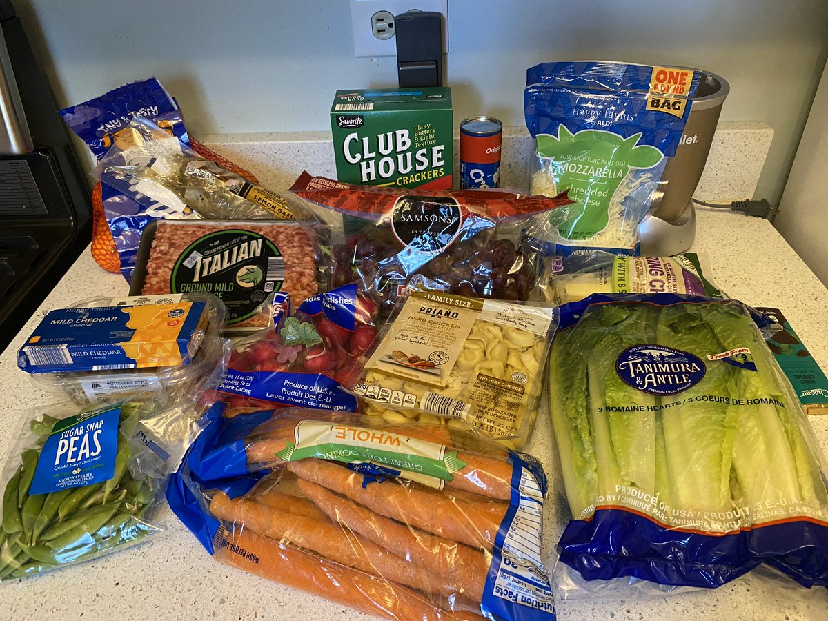 this is not a shopper-shaming post; it’s an Aldi appreciation post. can you guess how much I spent on all of this? (two items were even ridiculous splurges)