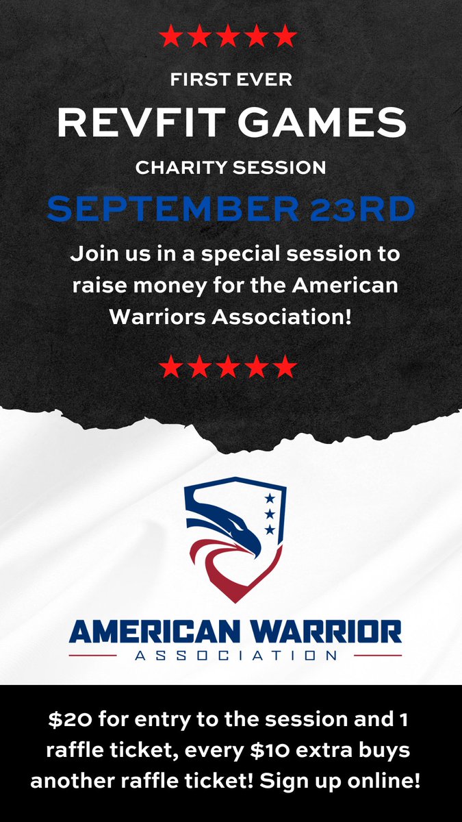 BCunningham_DFW's tweet photo. 🚨Sept 23 is the first ever #REVFIT Games benefitting @USA_WARRIOR🚨
Members can sign up through the REVFIT app/online & participate at the Hulen or Alliance locations. Come support an incredible organization that is dedicated to backing our military, veterans, & 1st responders. https://t.co/vPLlBBkWZy