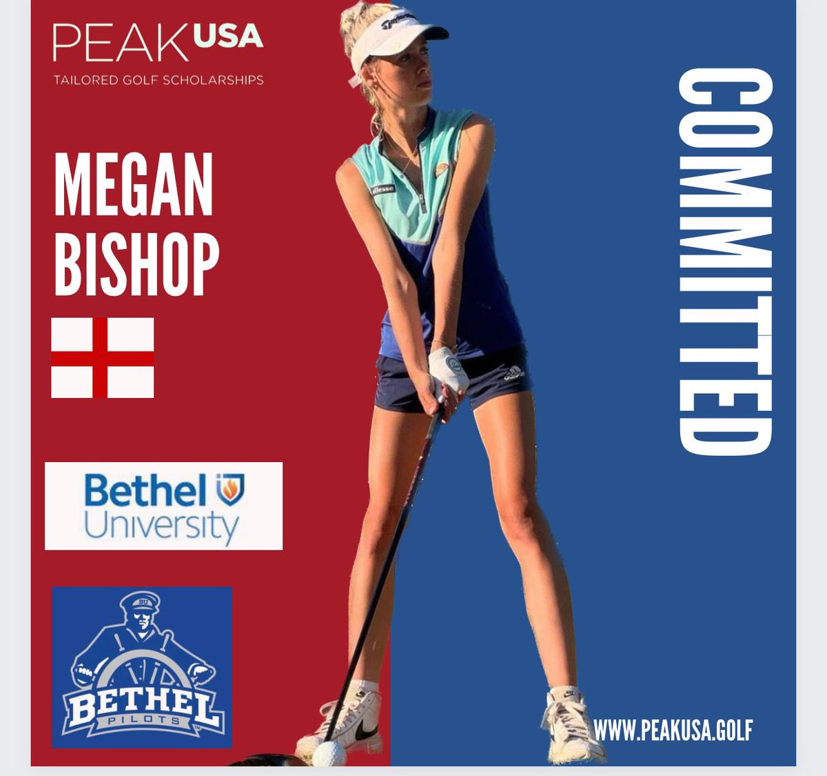 🚨COMMITTED 🚨 Thanks to the help from <a href="/peakusagolf/">PeakUSA-Golf scholarship placement services</a> I have officially committed to Bethel University in Mishawaka Indiana USA🇺🇸⛳️🔵⚪️ <a href="/BUPilotsWGolf/">Bethel Pilots Women's Golf</a> Exciting times ahead  on my golfing journey 😊🇺🇸⛳️