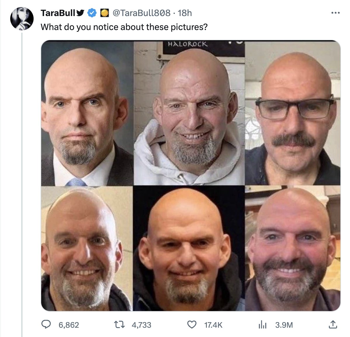 Shayan86's tweet image. There's now a community of people online who regularly share images of John Fetterman to figure out whether he's real or has been replaced by a body double.