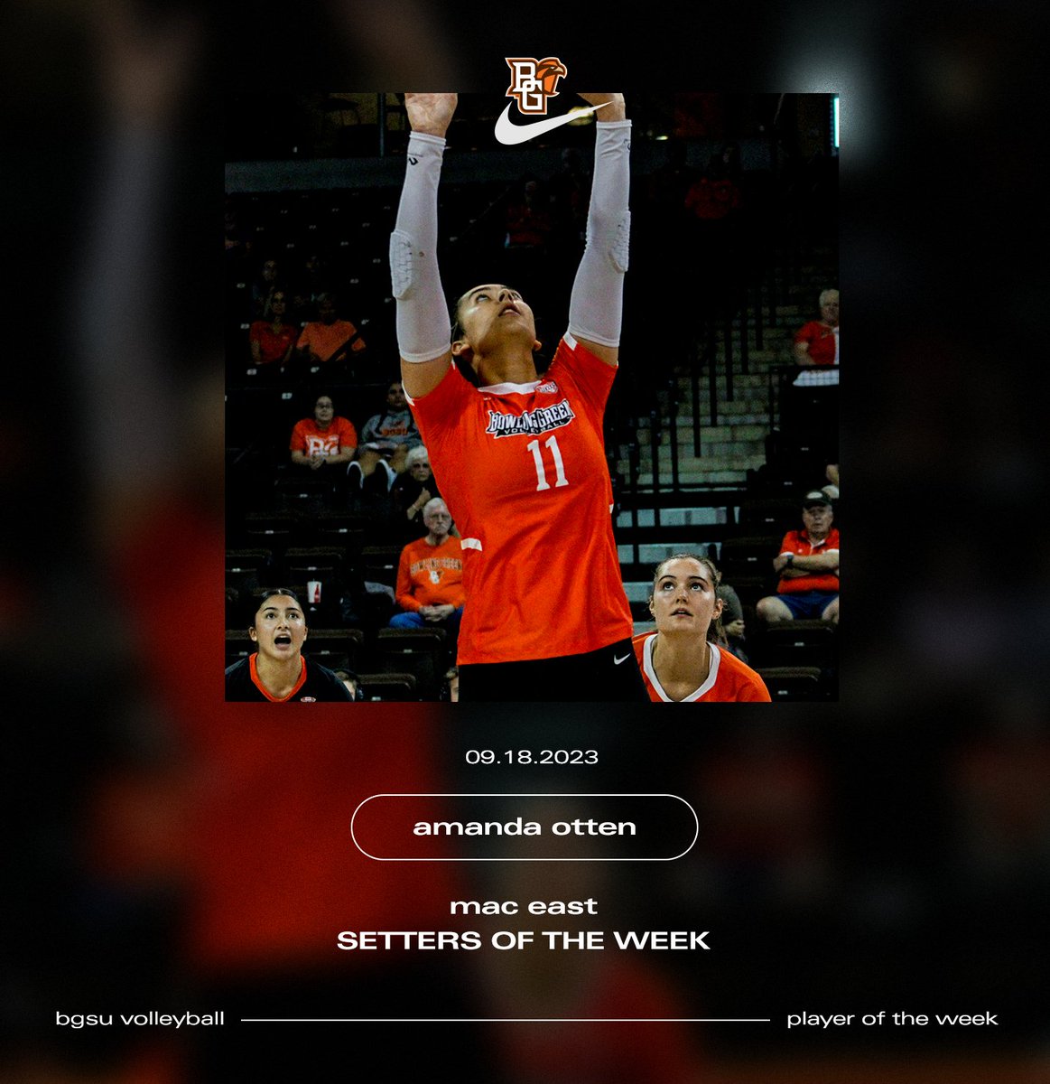 BGSUVolleyball's tweet photo. 🏐Andrews, Otten And Walz Collect MAC East Weekly Honors

🏐Andrews Named MAC East Defensive Player Of The Week, Otten And Walz Setters Of The Week

📰: https://t.co/9kP1NGGYDB

#AyZiggy || #BGVB23 || #BGWarriors || #DreamBig https://t.co/e0yzez9ftH