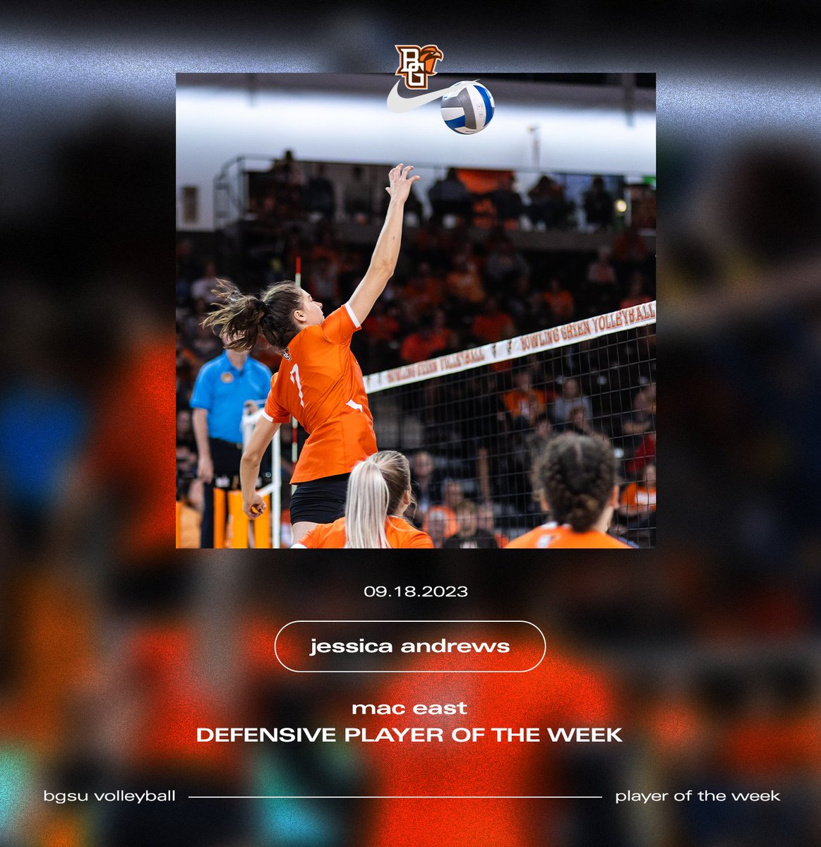 🏐Andrews, Otten And Walz Collect MAC East Weekly Honors

🏐Andrews Named MAC East Defensive Player Of The Week, Otten And Walz Setters Of The Week

📰: bit.ly/3RnNPOL

#AyZiggy || #BGVB23 || #BGWarriors || #DreamBig