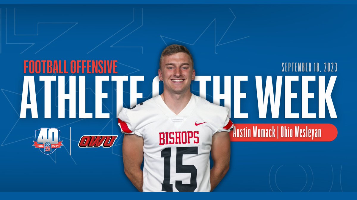 .@OWUSport's Austin Womack tabbed with <a href="/NCAC/">NCAC</a> weekly football offensive athlete award.

#NCACPride | #NCACFamily | #ncacfb

🔗 bit.ly/3PGYFOO