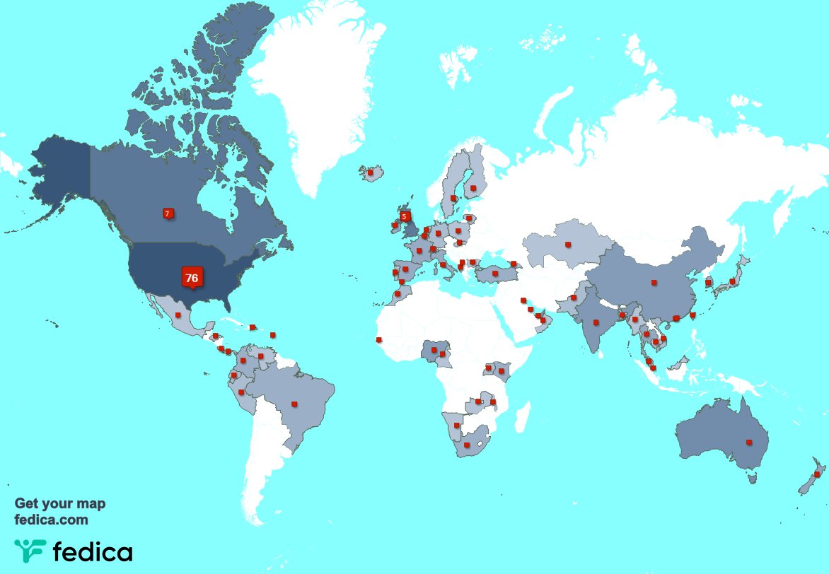 I have 3 new followers from USA last week. See fedica.com/!LindaAmici