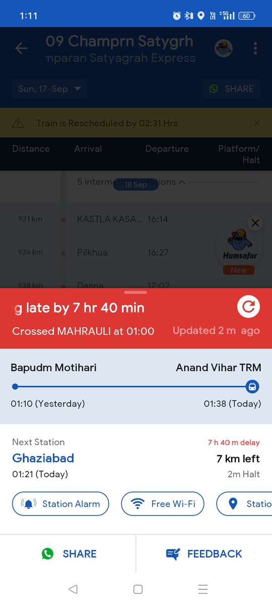 NiketPrakash's tweet photo. @RailMinIndia Train No- 14009 late by 7 hr 40 min, 3 hr stopped at bareilly. @AshwiniVaishnaw plz look into this, how india shine . https://t.co/MF7JUPdtHh