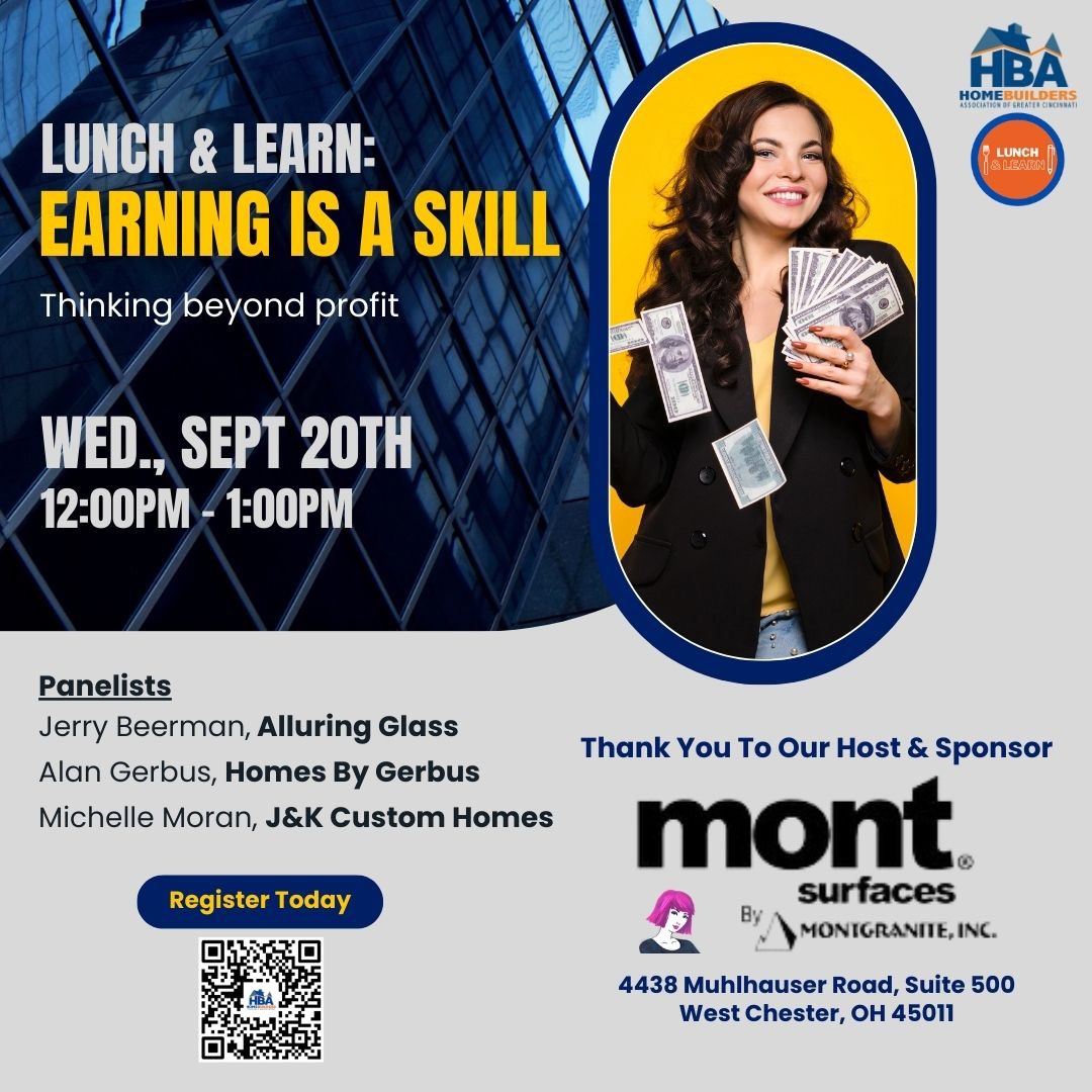 Have you registered??? Meet us at Mont Surfaces for lunch! We will be discussing financial strategies to optimize profits. Thank you @montsurfaces !