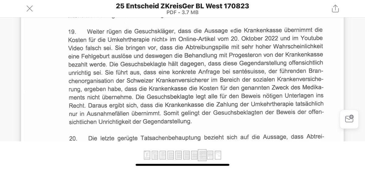 Unwahres hat kein Recht auf Gegendarstellung. Hormone zur „Abtreibungsumkehr“ sind keine Pflichtleistung der Krankenkassen!Abtreibungsgegner Dominik Müggler und seine „🇨🇭 Hilfe für Mutter und Kind“ sind mit ihrer Klage auf Gegendarstellung gegen <a href="/srfinvestigativ/">SRFinvestigativ</a> abgeblitzt.