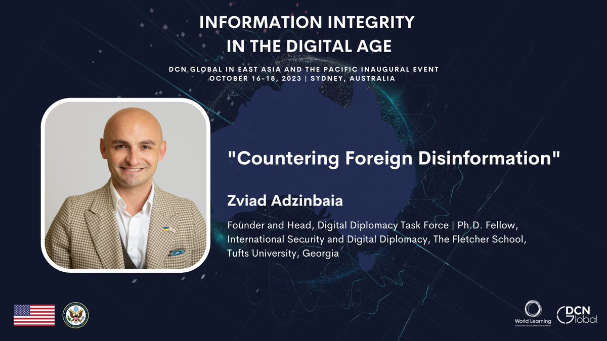 DCNGlobalNet's tweet photo. Meet the speakers of the DCN’s inaugural event in East Asia and the Pacific! @Adzinbaia is the Founder and Head of the Digital Diplomacy Task Force. Join us virtually: https://t.co/tif3CNgkNz https://t.co/5JVe4zAti9