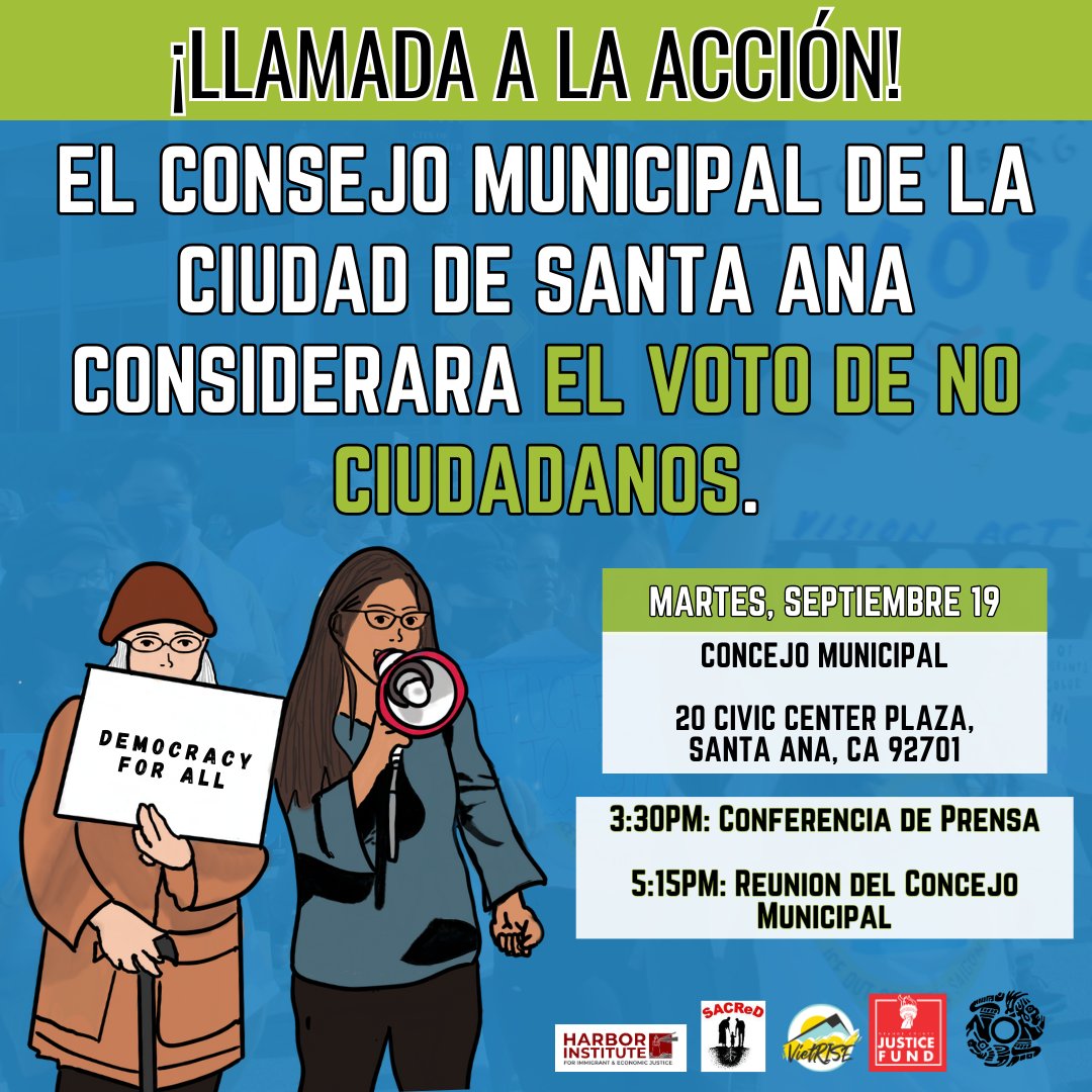 ElCentro1's tweet photo. 🗳️ ¡Es hora de poner fin a la exclusión política de los residentes inmigrantes y refugiados no ciudadanos en Santa Ana!
#SufragioUniversal #DemocraciaParaTodos #EleccionesJustasSantaAna https://t.co/cY8uSaMZq6