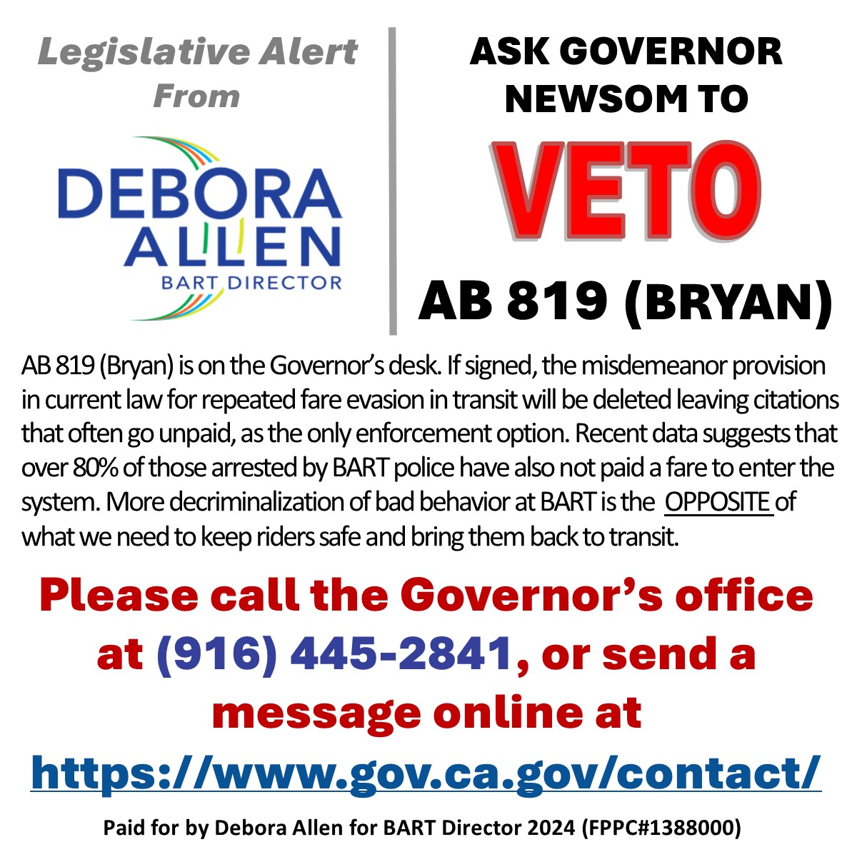 debora_allen1's tweet image. STOP THE CA #DECRIMINALIZATION BILLS!
Please contact the Governor&apos;s office to veto #AB819:
gov.ca.gov/contact/ or (916) 445-2841
Please re-post and share!