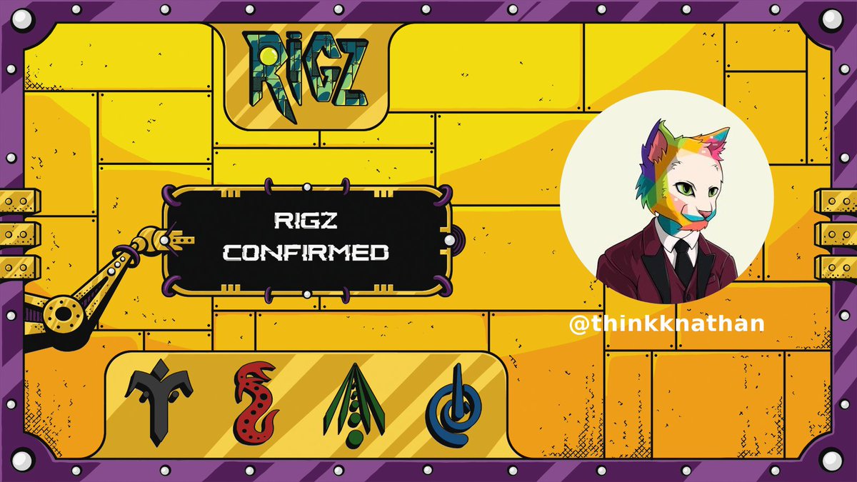RIGZCONFIRMED's tweet image. RIGZ confirmed @RIGZNFTs 🎫
  
Welcome @thinkknathan 🤖
  
#RIGZCONFIRMED