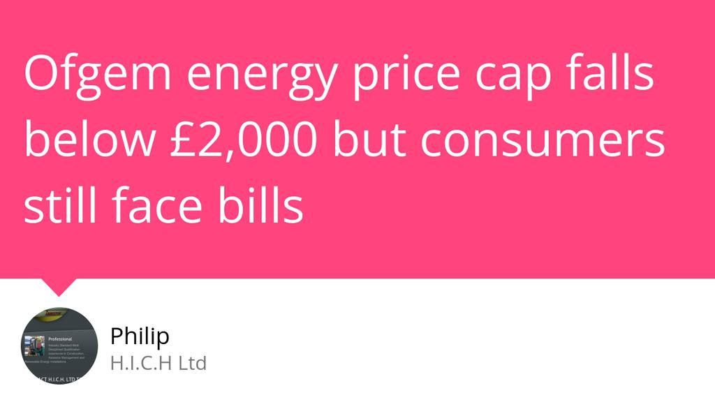 The 29 million households in England, Wales, and Scotland can expect to pay an average of £1,923 a year from October after the energy regulator dropped the price cap from £2,074 in the previous quarter.

Read more 👉 lttr.ai/AHEyo

#EnergyPriceCap #HighEnergyCosts