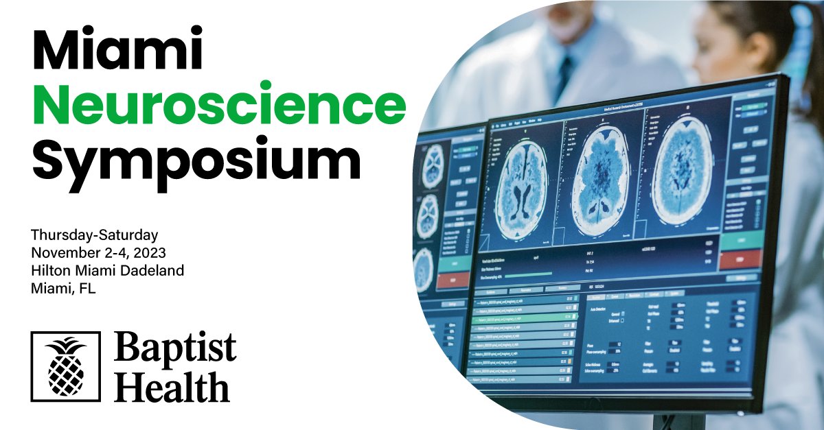 🧠Join the Miami Neuroscience Symposium on November 2-4 where the expert faculty will share evidence-based practices for clinicians who treat neurological patients from the ER through rehab. ➡️ Register today! bapth.lt/MiamiNeuro #MedEd #stroke #neurosurgery #neuroradiology