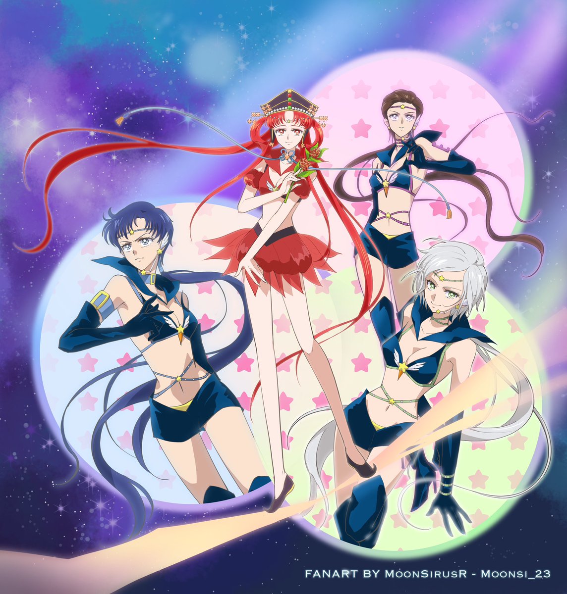 Sailor Starlights have arrived!

#sailormoon
 #sailormooncrystal #sailormoonfanart #sailormooncosmos
#セーラームーンCosmos 
#セーラームーン