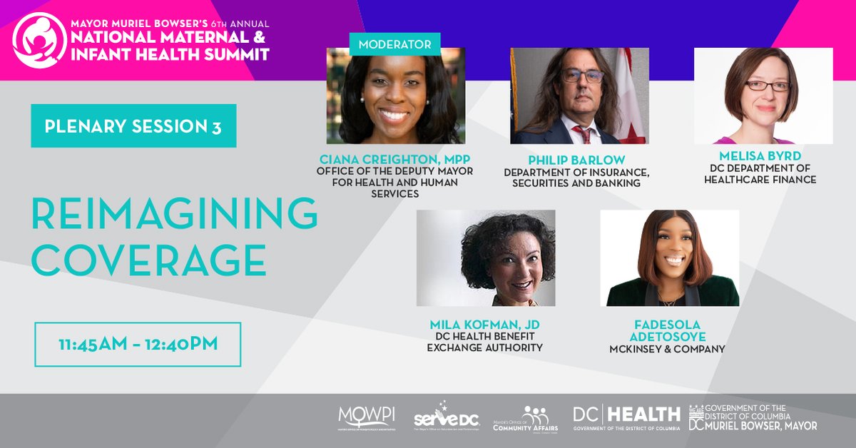 Session 3 will focus on reducing barriers to improving health outcomes 🏥 We have some amazing speakers lined up for this important discussion! RSVP for your seat at @MayorBowser’s 2023 Maternal & Infant Health Summit 💌 maternalhealthdc.com #DCMaternalHealth