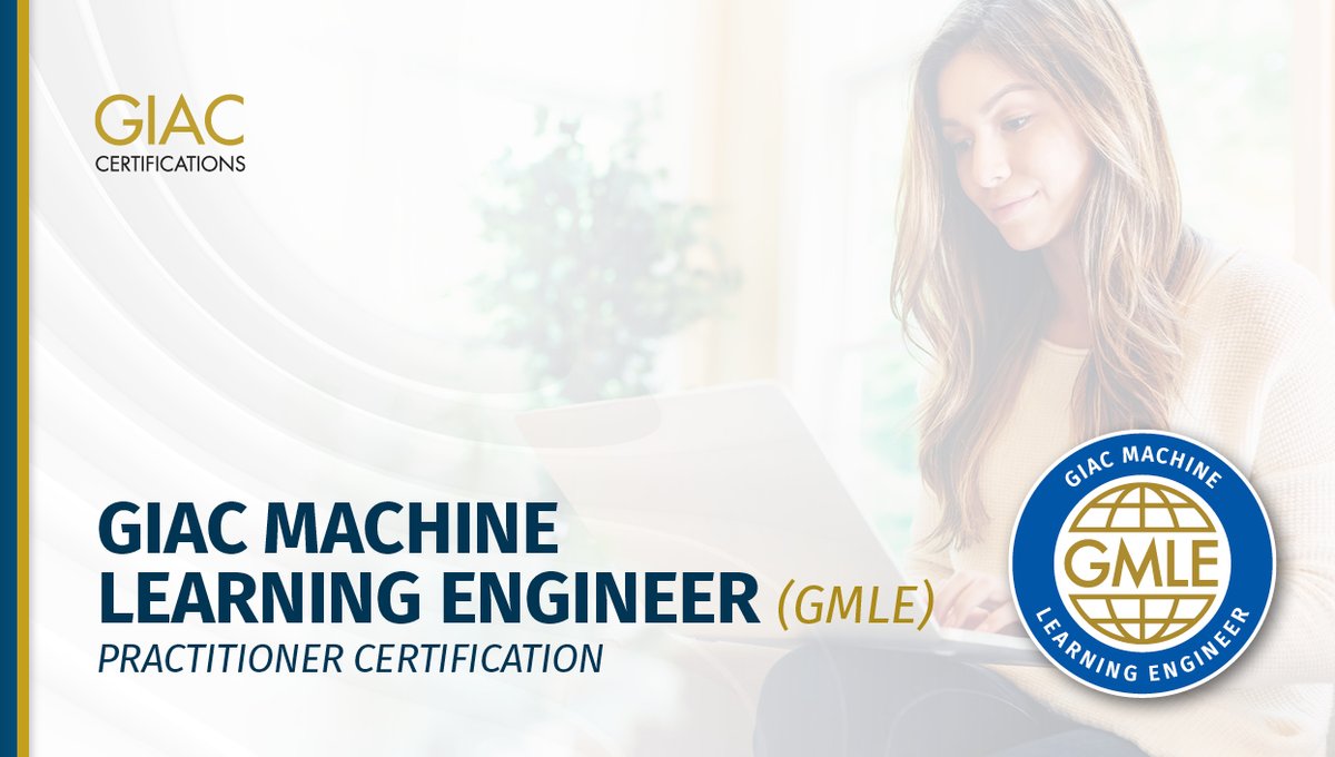 SANSInstitute's tweet photo. 📢 NOW AVAILABLE FOR PURCHASE!

Prove your knowledge of practical data science, statistics, probability, and #MachineLearning with the NEW @CertifyGIAC Machine Learning Engineer (#GMLE) certification featuring CyberLive.

🔍 Learn more here: https://t.co/E38iM4i73L

#CertifyGIAC https://t.co/reovupz1ru