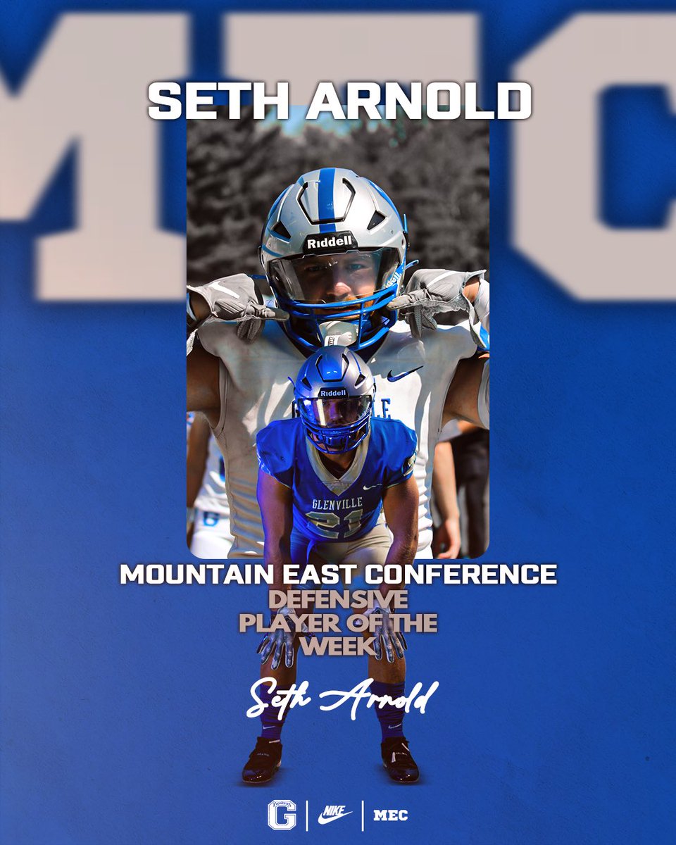 GlenvilleStFB's tweet image. THAT guy 🗣️

Seth Arnold has been named @TheMountainEast Co-Defensive Player of the Week!

🗞️ bit.ly/48hxG3x

#GoPioneers