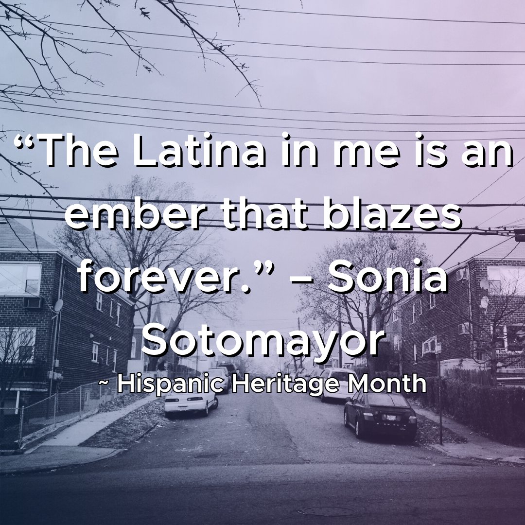 “The Latina in me is an ember that blazes forever.” – Sonia Sotomayor #MondayMotivation #JerseyArts #HispanicHeritageMonth