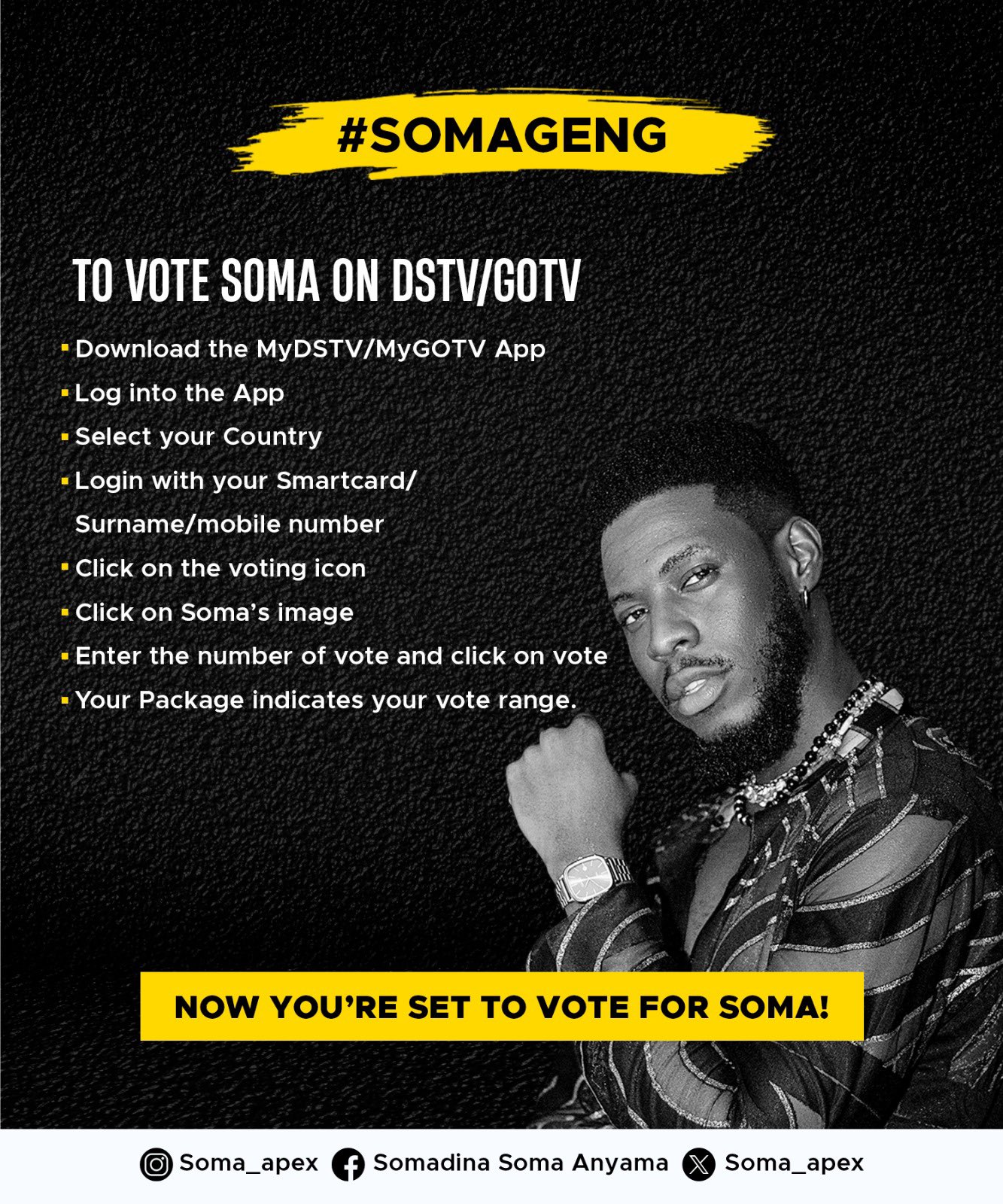 Somadina Anyama 🎯 on X: Somageng🎯 First I'd like to thank you guys for  being the best fanbase in the world, you are the best fanbase that anyone  can wish for.🙏 To