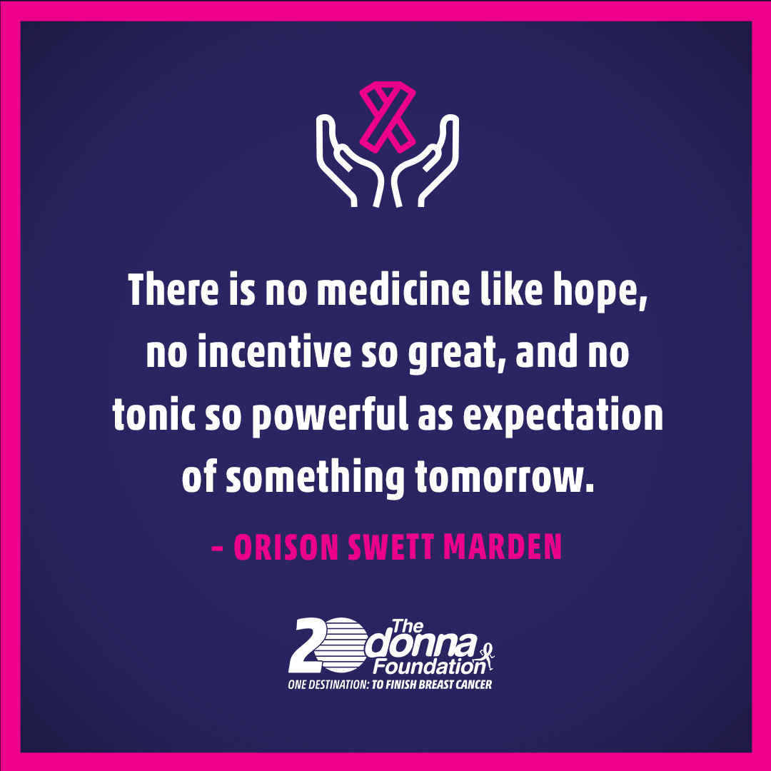 DonnaFoundation's tweet photo. Let's finish breast cancer together! 🏃‍♂️#DestinationHOPE https://t.co/y4aM7xB2Qd