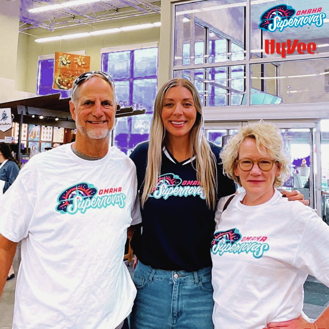 OmahaSupernovas's tweet photo. Meeting our Supernovas fans at @HyVee this Saturday was an absolute blast! π€©β¨
We're pumped to keep connecting with our amazing community and get everyone hyped up for Season One! ππ₯
#SupernovasFans #OmahaSupernovas #HyVee #NeProVb #RealProVb #WomensVolleyball #OurTime https://t.co/LUN30sqYvq
