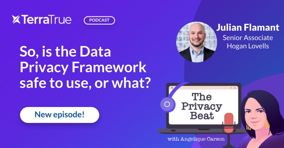 HARK! A new episode of The Privacy Beat is here to help you beat the Monday 'blergs.' In this one, <a href="/privacypen/">Angelique Carson</a> chats with <a href="/HoganLovells/">Hogan Lovells</a>' <a href="/julianflamant/">Julian Flamant</a> on the latest challenge to the Data Privacy Framework. It's like Schrems III, hold the Schrems?! 

ow.ly/3XOy50PMUZs?