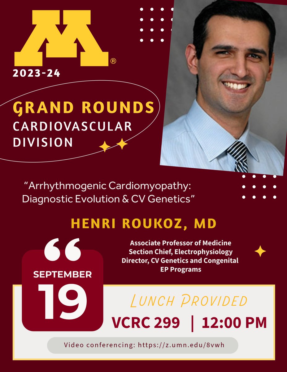 Join us tomorrow afternoon for a Grand Rounds presentation from <a href="/EpRoukoz/">Henri Roukoz EP</a> !