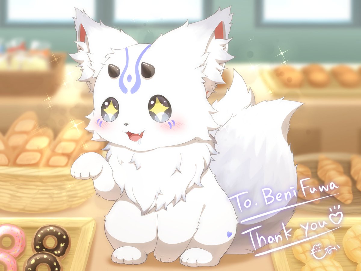 BeniFuwaFuwa's tweet photo. This commission comes courtesy of @FenariMori via Throne!  THANK YOU MOFF <3

🎨: @hc_pkmn 

#BeniArt #Vtuber #Art https://t.co/0B3nHrQ2G0