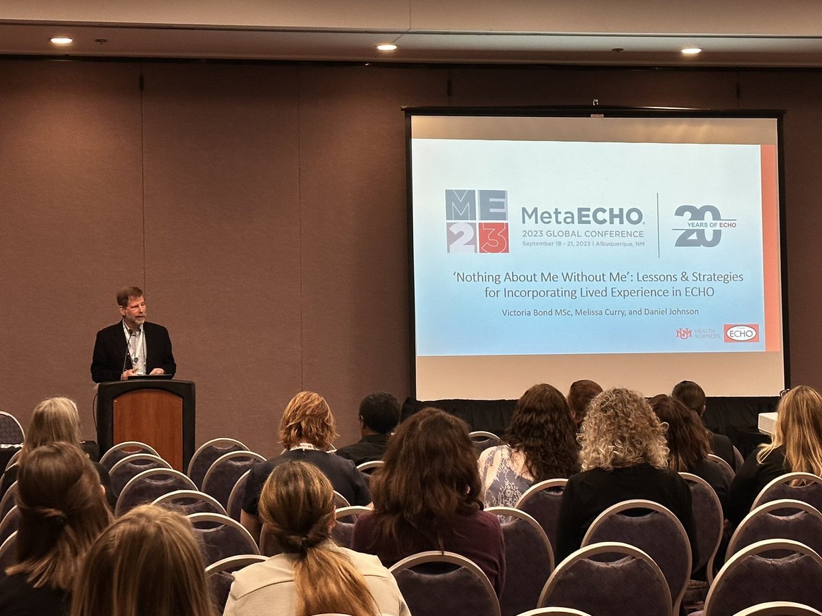 ECHOChicago's tweet photo. Happening now: ECHO Chicago’s founder and director, Dr. Daniel Johnson, speaking alongside Victoria Bond and Melissa Curry on Lessons & Strategies for Incorporating Lived Experience in ECHO.
#metaecho2023 #metaecho #projectecho #uchicago #uchicagomed #uchicagobsd https://t.co/h0x0Y1RdHH