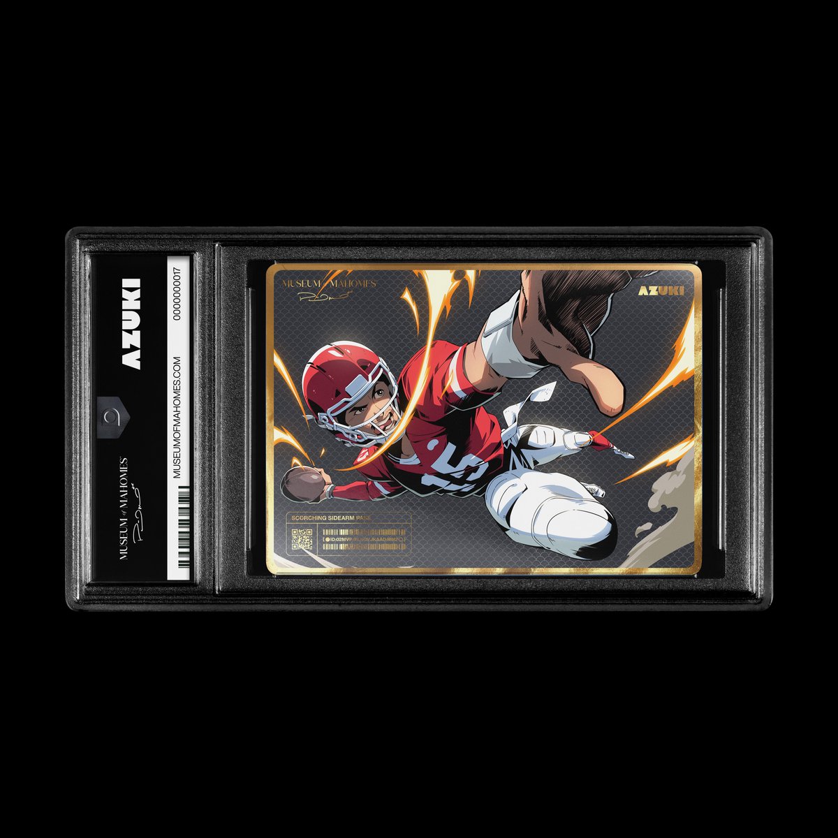 The Azuki x @MuseumOfMahomes limited edition “Scorching Sidearm Pass” physical trading card is now open for redemption for eligible holders on azuki.museumofmahomes.com. Redemption closes on Mon, Sep 25 at 5pm PT.